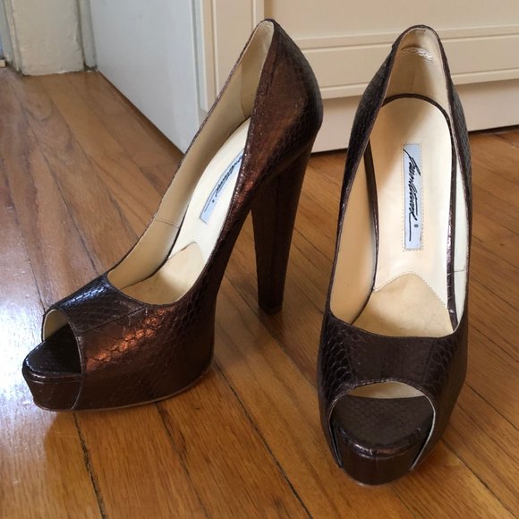Brian Atwood Platform Peep toe Heels - Picture 1 of 4